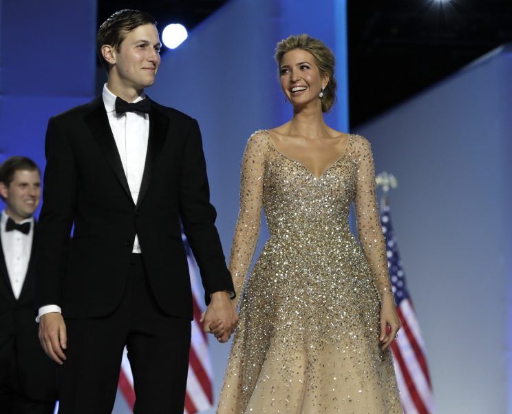 Ivanka Trump and her husband Jared Kushner attend the Freedom Ball, Friday, Jan. 20, 2017, in Washington. (AP Photo/Alex Brandon)