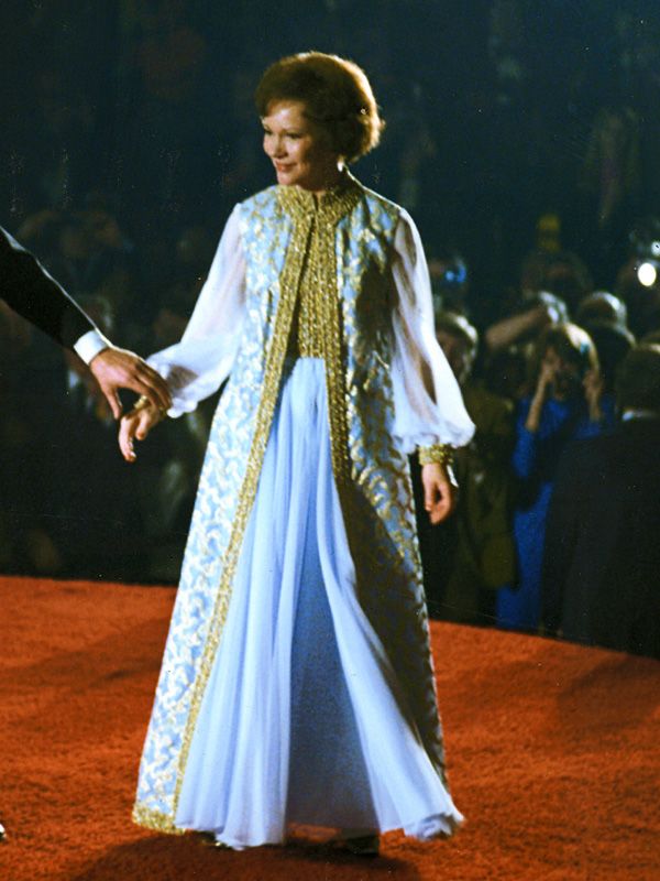 Rosalynn Carter at the inaugural ball in 1977.