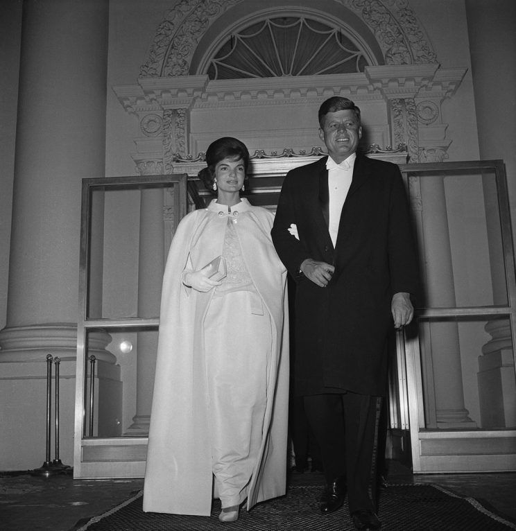 John and Jacqueline Kennedy on their way to the inaugural ball.