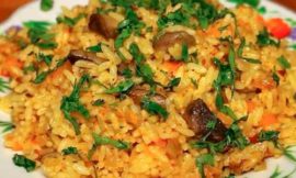 Постный-плов-с-грибами-в-мультиварке