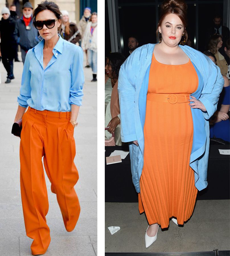 Victoria Beckham Tess Holiday Orange Blue Victoria Beckham Tess Holiday Orange Blue