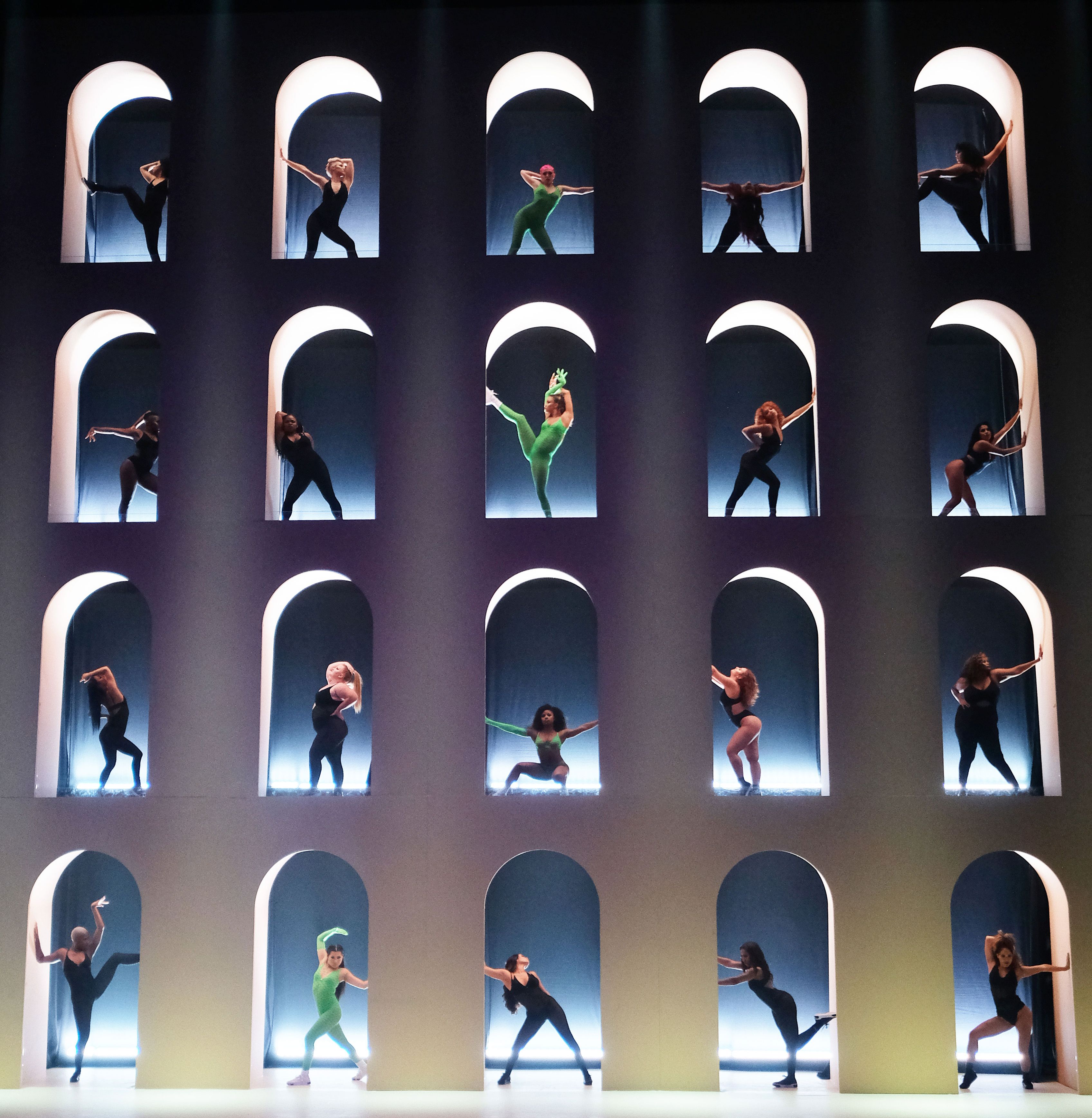 Dancers at the Savage x Fenty show. Dancers at the Savage x Fenty show.