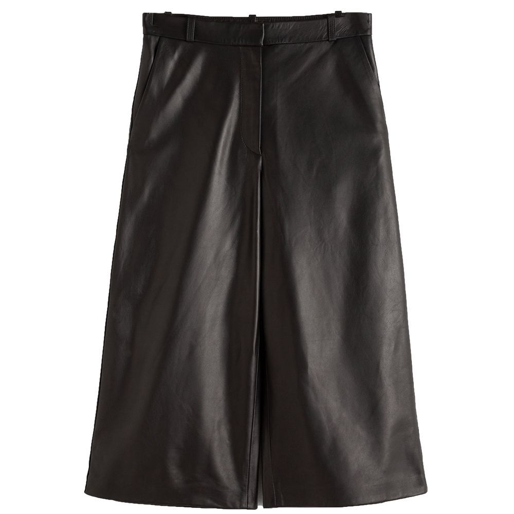 Leather Culotte Shorts