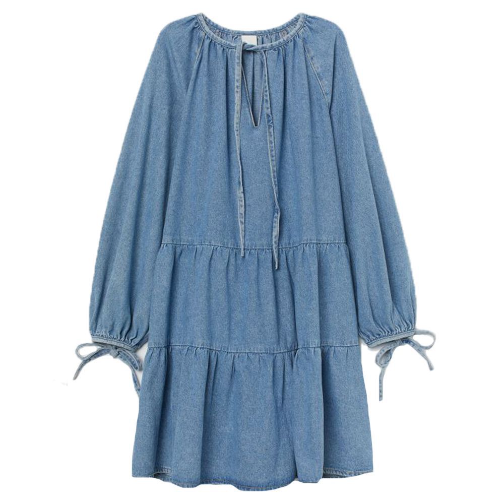 Tiered Denim Dress