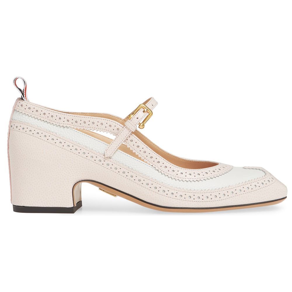 Brogued Spectator Mary Jane