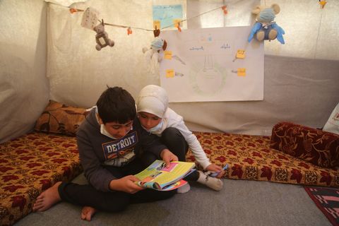 salam, 10, and rami, 13 are siblings from easter ghouta in syria they fled to idlib in north west syria when shelling hit their community in april 2018 the children and their mother have been reading a lot about the coronavirus and say the camp is not equipped to deal with an outbreak