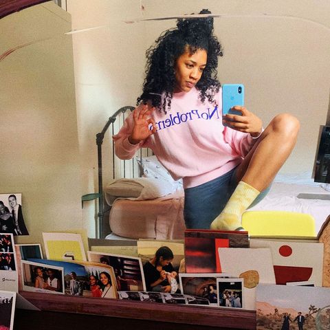 Creative strategist Nia Porter's WFH fit.  creative strategist nia porter's wfh fit