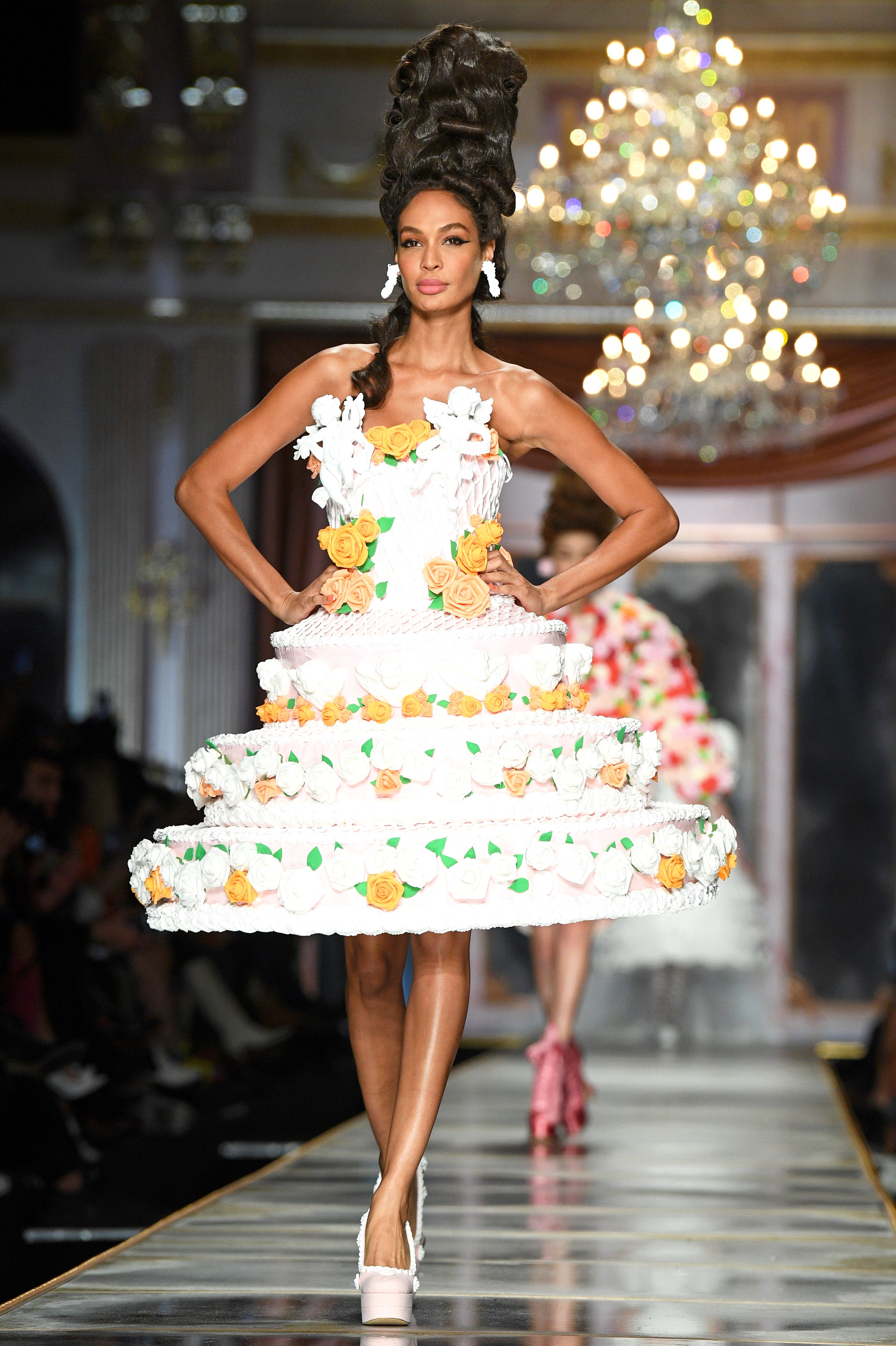 joan smalls walks the fall 2020 moschino show