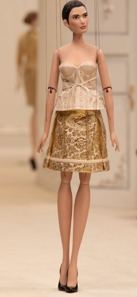 Jeremy Scott’s Moschino Collection, Displayed on Puppets, Reflects the ‘Upside-Down, Inside Out’ World
