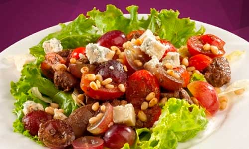 Салат-картофельный-с-куриной-печенкой с куриной печенкой