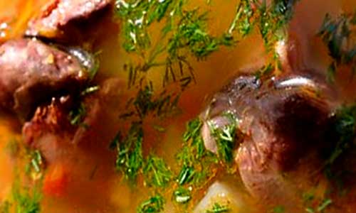 Суп-из-куриных-потрохов из куриных потрохов
