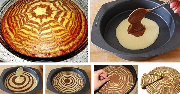 Любимый домашний пирог Зебра вкусно и просто приготовить. Свежий материал на 18.11.2017 г.