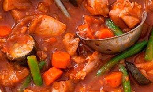 Рагу-из-вареной-курицы Рагу