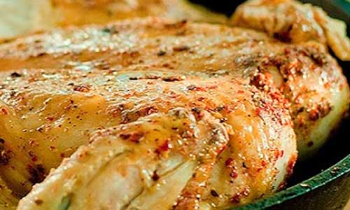 Цыпленок,-жаренный-с-помидорами-и-сыром с помидорами и сыром