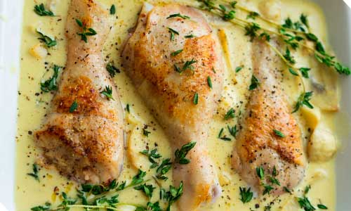 Цыплята-под-сметанным-соусом Цыплята