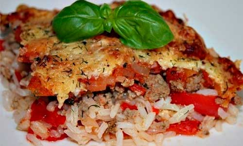 Запеканка-рисовая-с-мясом-куропаток с мясом куропаток