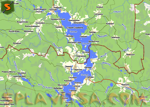 Озера в тверской области на карте