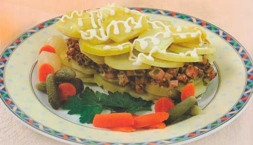 Картофель с чесноком