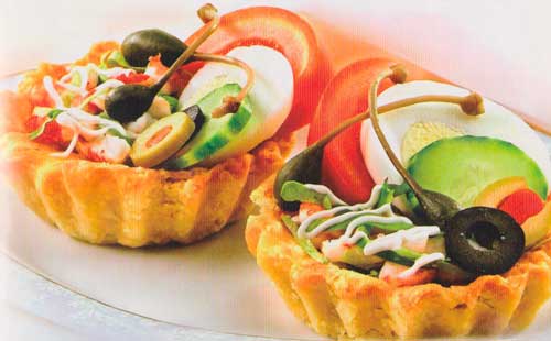 Корзиночки с омарами Корзиночки