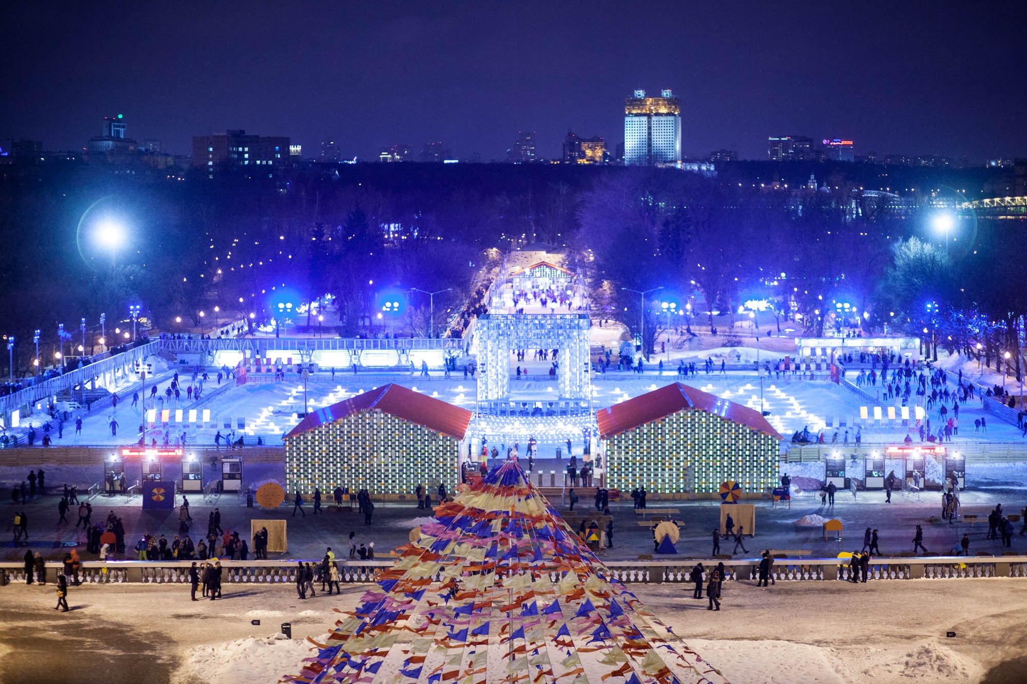 Зимой в парке горького