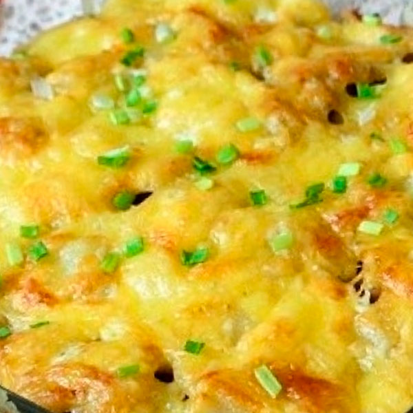 Запеканка из грибов и картофеля