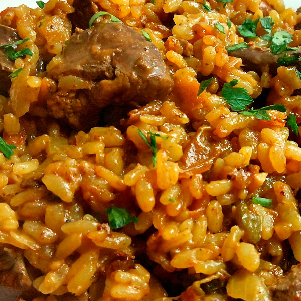 Как приготовить печень в духовке с рисом