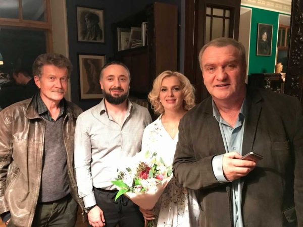 Леонид-Белозорович,-Мурат-Межиев,-Мария-Порошина-и-Александр-Балуев-на-съемках-сериала-«Золото-Лагина» «Золото Лагина»