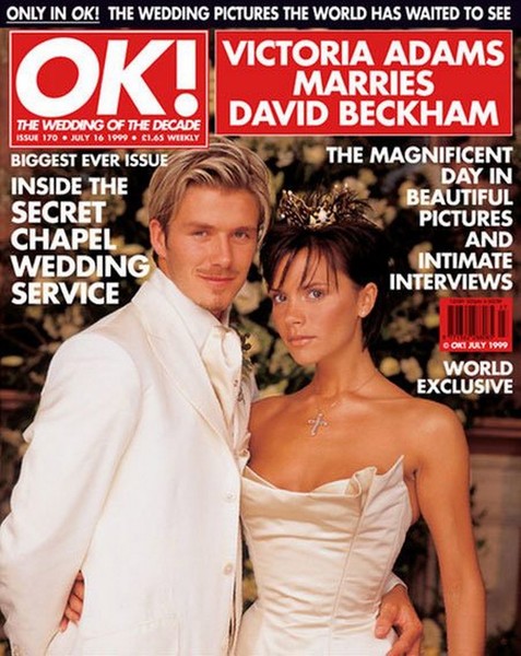 Дэвид и Виктория Бекхэм на обложке журнала OK! 