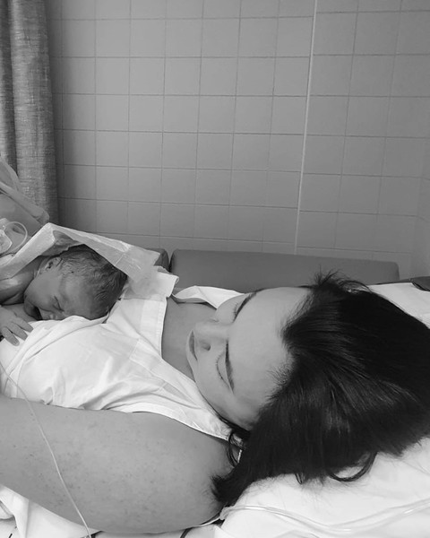 Ригина Гайсина с новорожденным сыном Федором