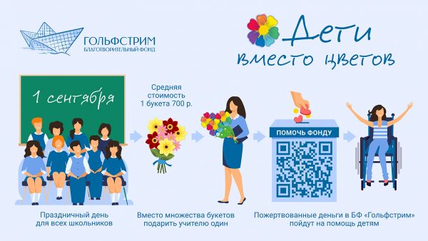 Фонд «Гольфстрим» приглашает участвовать в акции «Дети вместо цветов»