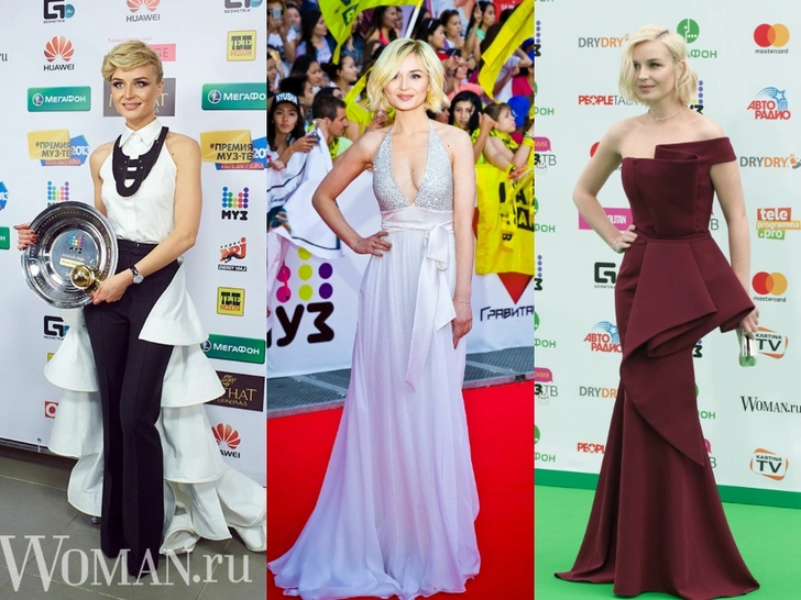 Полина Гагарина на Премии 2012, 2015 и 2017 годах