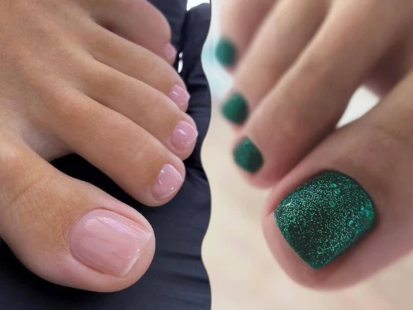 «Голые» ногти или изумрудное сияние: 5 трендов педикюра в августе